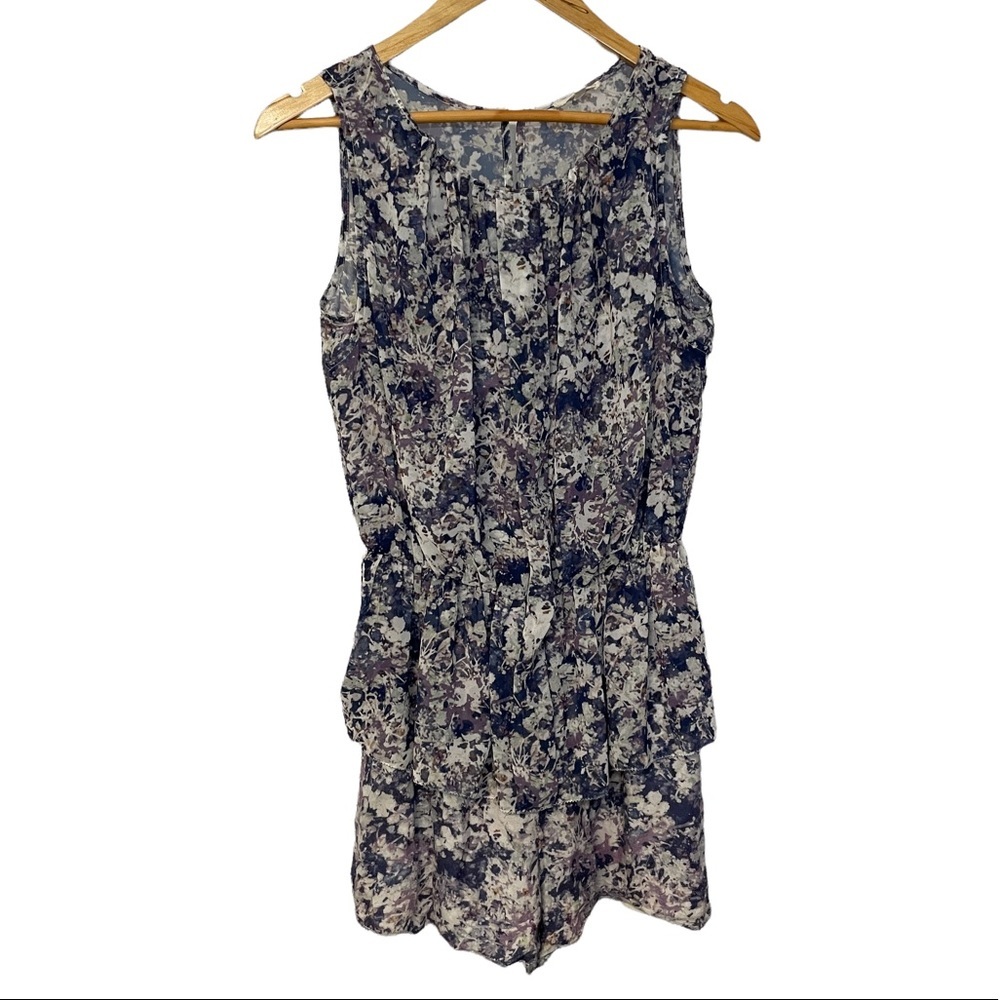 LA Made Floral Tiered Romper